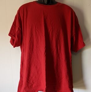 Men's Fruit of Loom Platinum T-shirt Red 2XL